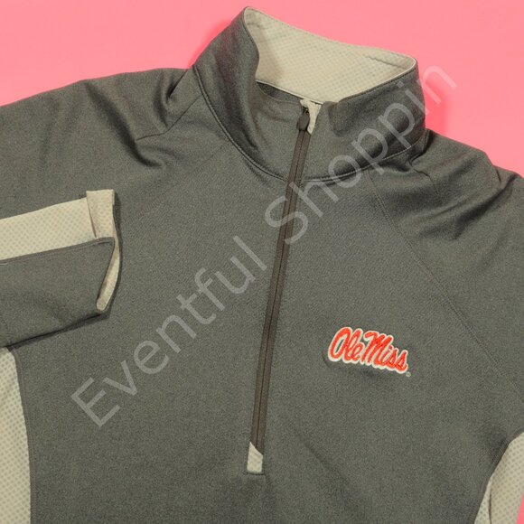 Under Armour Ole Miss Jacket Womens L Gray Rebels Coldgear Performance Layer - Picture 1 of 6